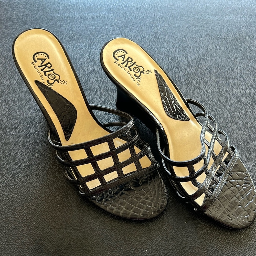 EUC Carlos Santana Cage Wedge Sandals